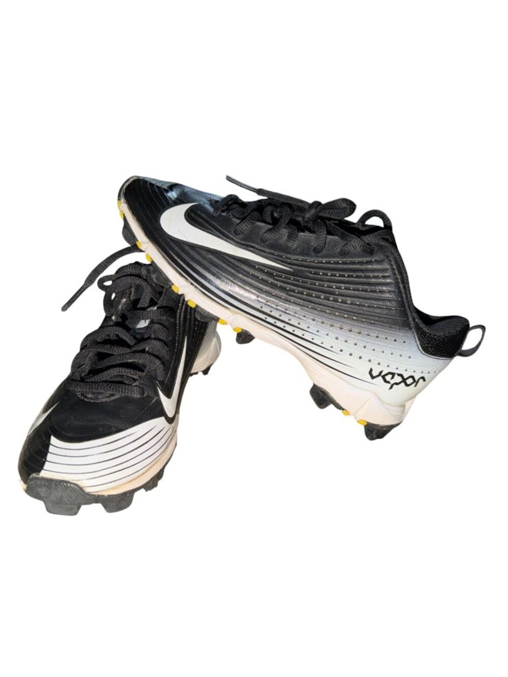 Nike Vapor Keystone 2 Low  Youth Baseball Cleats-Black/White-Size 3Y-GUC